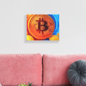 Bitcoinポスター キャンバスプリント (インサイチュ (リビング))