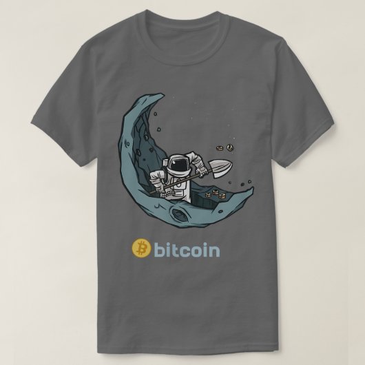 Bitcoinマイニング宇宙飛行士HODL BTC暗号通貨C Tシャツ (デザイン正面)