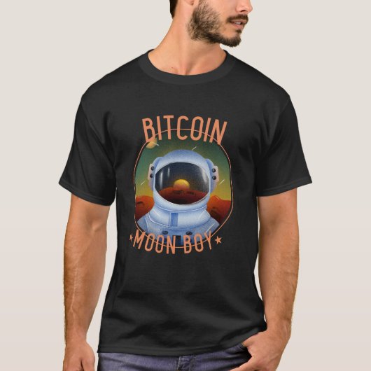Bitcoinムーンボーイ Tシャツ (正面)