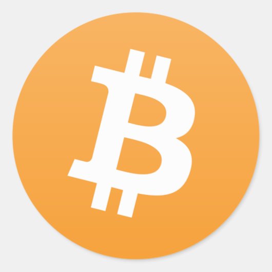Bitcoinラウンドステッカー ラウンドシール (正面)