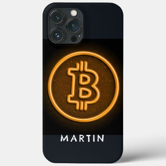 bitcoinレトロ主導のサインCRYPTOギフトパーソナライズされたー Case-Mate iPhoneケース (裏面)