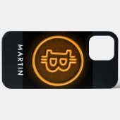 bitcoinレトロ主導のサインCRYPTOギフトパーソナライズされたー Case-Mate iPhoneケース (裏面 (横))