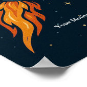 Bitcoinロケット暗号アートプリント – 月へ！ ポスター (角)