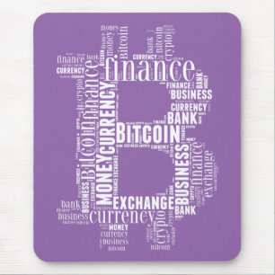 Bitcoinロゴのグラフィックワードアート マウスパッド