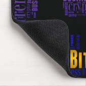 Bitcoinロゴのグラフィックワードアート マウスパッド (コーナー)