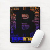 Bitcoinロゴのグラフィックワードアート マウスパッド (マウス)