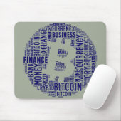Bitcoinロゴのグラフィックワードアート マウスパッド (マウス)