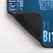 Bitcoinロゴのグラフィックワードアート マウスパッド (コーナー)