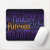 Bitcoinロゴのグラフィックワードアート マウスパッド (マウス)