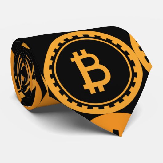 Bitcoinロゴのタイ ネクタイ (ロール)