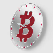 Bitcoinロゴグラフィックス事業、オフィスウォール ラージ壁時計 (傾斜)