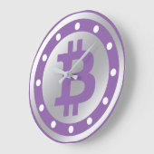 Bitcoinロゴグラフィックス事業、オフィスウォール ラージ壁時計 (傾斜)