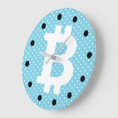 Bitcoinロゴグラフィックス事業、オフィスウォール ラージ壁時計 (傾斜)