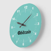 Bitcoinロゴグラフィックス事業、オフィスウォール ラージ壁時計 (傾斜)