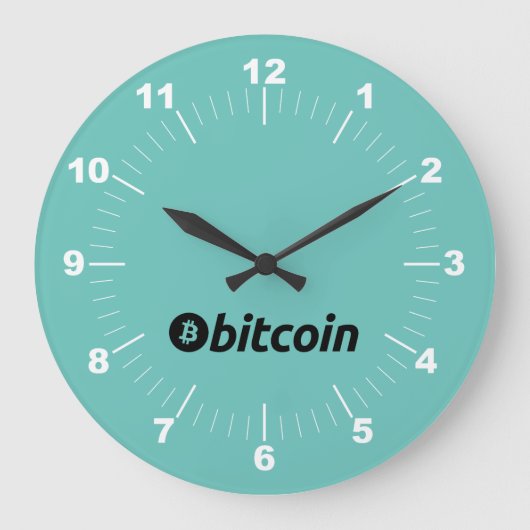 Bitcoinロゴグラフィックス事業、オフィスウォール ラージ壁時計 (正面)