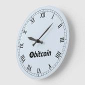 Bitcoinロゴグラフィックス事業、オフィスウォール ラージ壁時計 (傾斜)