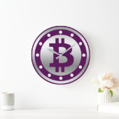 Bitcoinロゴグラフィックス事業、オフィスウォール ラージ壁時計 (ホーム)
