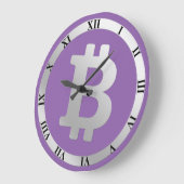 Bitcoinロゴグラフィックス事業、オフィスウォール ラージ壁時計 (傾斜)