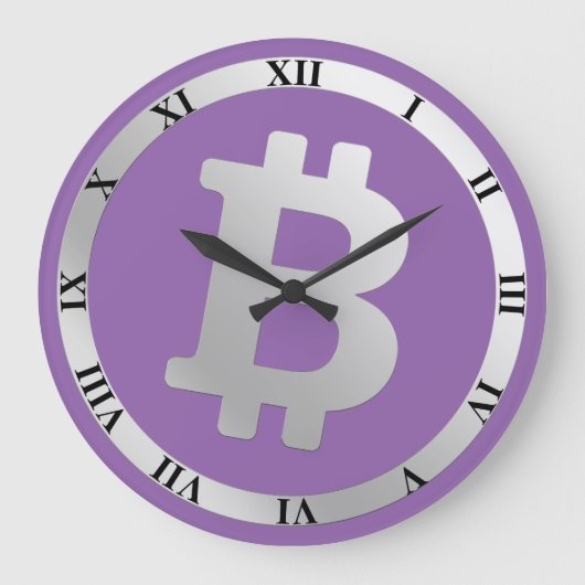 Bitcoinロゴグラフィックス事業、オフィスウォール ラージ壁時計 (正面)