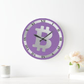 Bitcoinロゴグラフィックス事業、オフィスウォール ラージ壁時計 (ホーム)