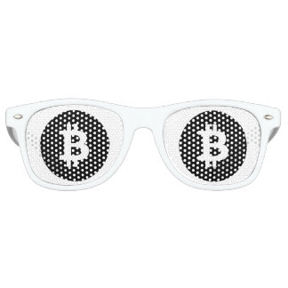 Bitcoinロゴシンボルブラックレトロサングラス レトロサングラス