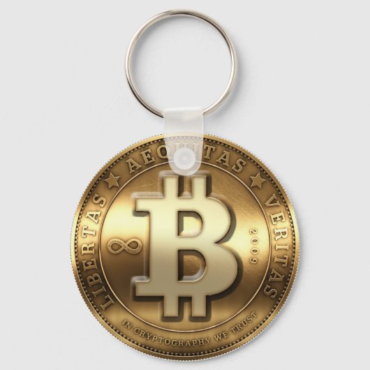 BitcoinロゴシンボルCryptocurrency Crypto Keychain キーホルダー (正面)