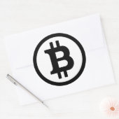 Bitcoinロゴラウンドステッカー ラウンドシール (封筒)