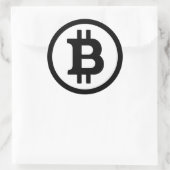 Bitcoinロゴラウンドステッカー ラウンドシール (バッグ)