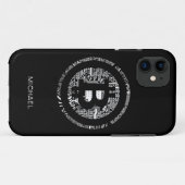 Bitcoinロゴ回路基板黒パーソナライズされた名 Case-Mate iPhoneケース (裏面(横))