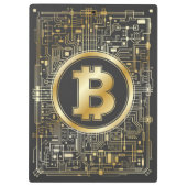 Bitcoinロゴ暗号回路ボード暗号通貨 クリップボード (裏面)