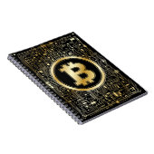 Bitcoinロゴ暗号回路ボード暗号通貨 ノートブック (右側)