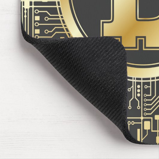Bitcoinロゴ暗号回路ボード暗号通貨 マウスパッド (コーナー)