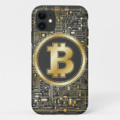 Bitcoinロゴ暗号回路ボード暗号通貨 Case-Mate iPhoneケース (裏面)