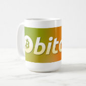 Bitcoinロゴ コーヒーマグカップ (正面左)
