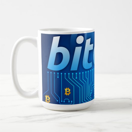 Bitcoinロゴ コーヒーマグカップ (左)