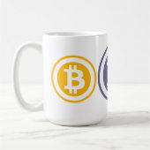 Bitcoinロゴ コーヒーマグカップ (左)