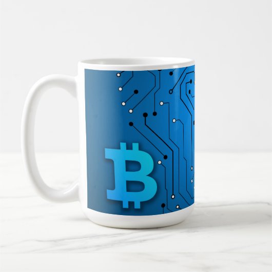 Bitcoinロゴ コーヒーマグカップ (左)
