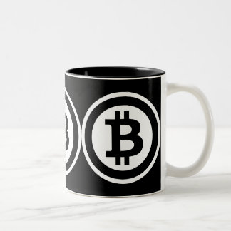 Bitcoinロゴ ツートーンマグカップ