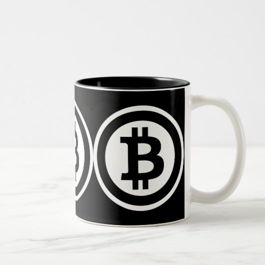 Bitcoinロゴ ツートーンマグカップ (右)