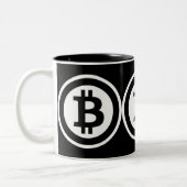 Bitcoinロゴ ツートーンマグカップ (左)