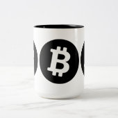 Bitcoinロゴ ツートーンマグカップ (中央)