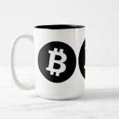 Bitcoinロゴ ツートーンマグカップ (左)