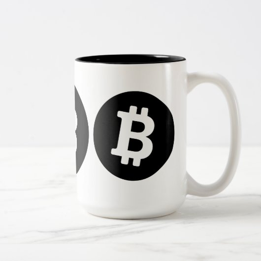 Bitcoinロゴ ツートーンマグカップ (右)