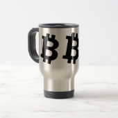 Bitcoinロゴ トラベルマグ (正面左)