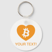 Bitcoinロゴ(ハート) キーホルダー (正面)