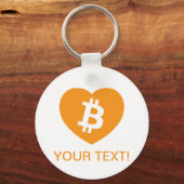 Bitcoinロゴ(ハート) キーホルダー (正面)
