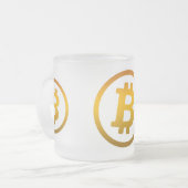 Bitcoinロゴ フロストグラスマグカップ (正面左)