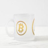 Bitcoinロゴ フロストグラスマグカップ (左)