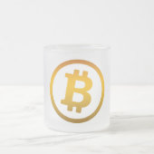 Bitcoinロゴ フロストグラスマグカップ (中央)
