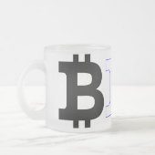 Bitcoinロゴ フロストグラスマグカップ (左)